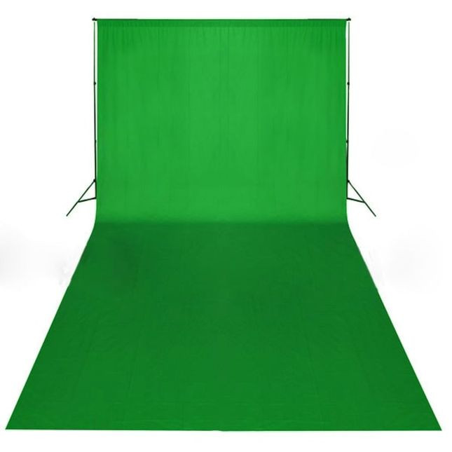 Fundal foto, bumbac, verde, 600 x 300 cm, Chroma Key