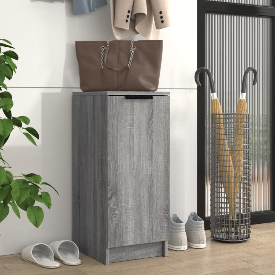 Pantofar, gri sonoma, 30x35x70 cm, lemn compozit