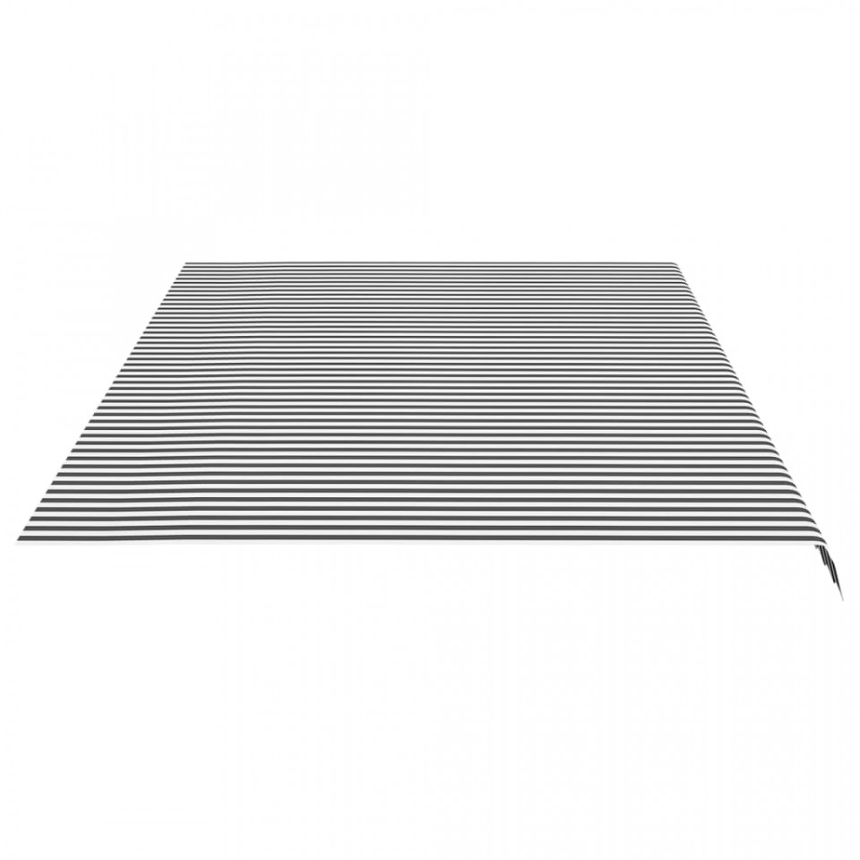 Pânză de rezervă copertină, antracit și alb, 6x3,5 m