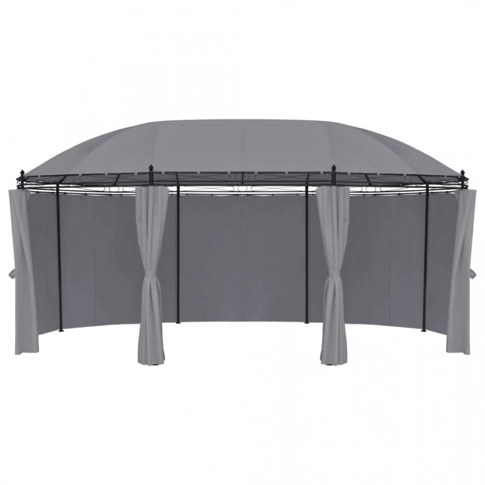 Pavilion cu perdele, antracit, 520x349x255 cm