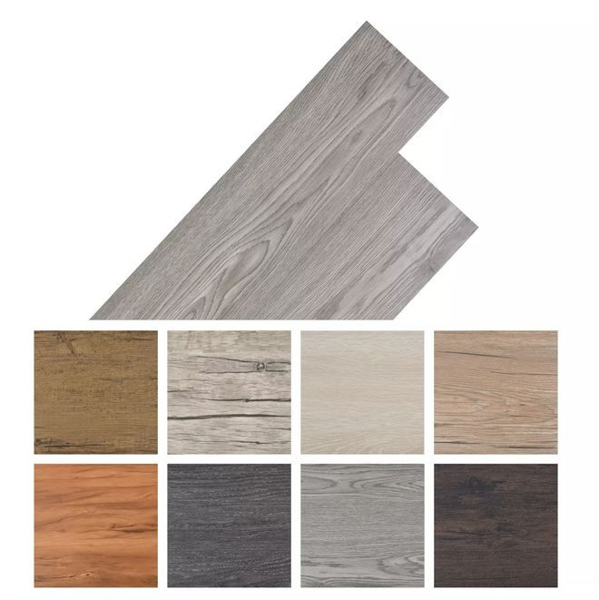 Plăci de pardoseală autoadezive, gri închis, 5,02 m², 2 mm, PVC 502