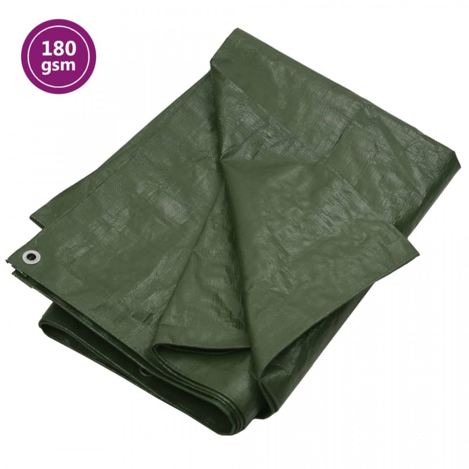 Prelată 180 g/m², verde, 2x3 m, hdpe