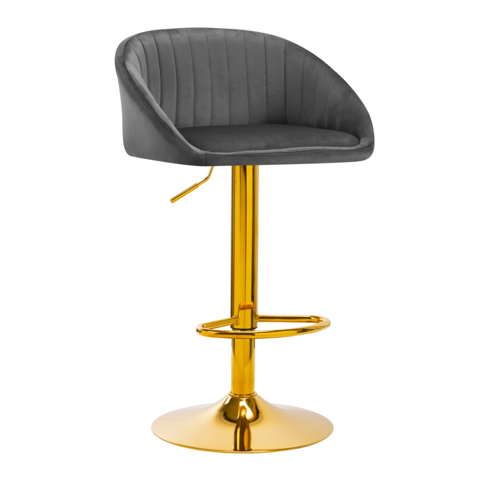 Scaun de bar qs-b16g velvet gri