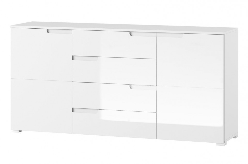 Selene 8 Comoda White High Gloss/White casapractica.ro imagine noua elgreco.ro