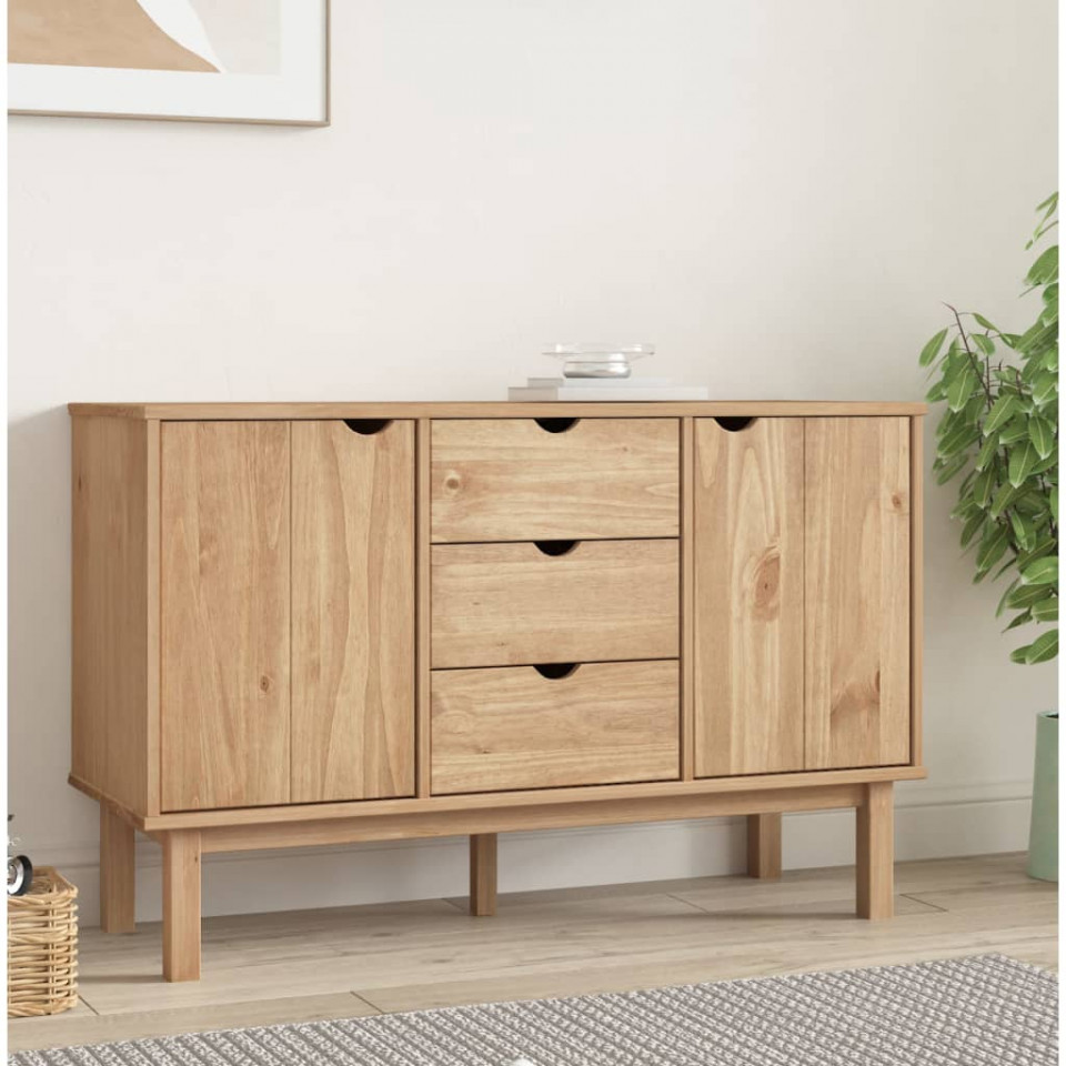 Servantă, 113,5x43x73 cm, lemn masiv de pin 1135x43x73 imagine noua