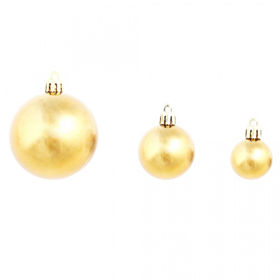Set de globuri de Crăciun 100 de bucăți 6 cm Maro/Bronz/Auriu