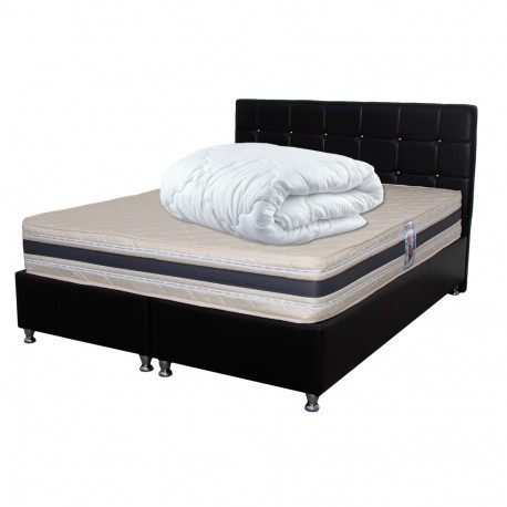 Set Saltea Superortopedica Lux ROMA 140x200x23 plus Pilota microfibra iarna 180x200