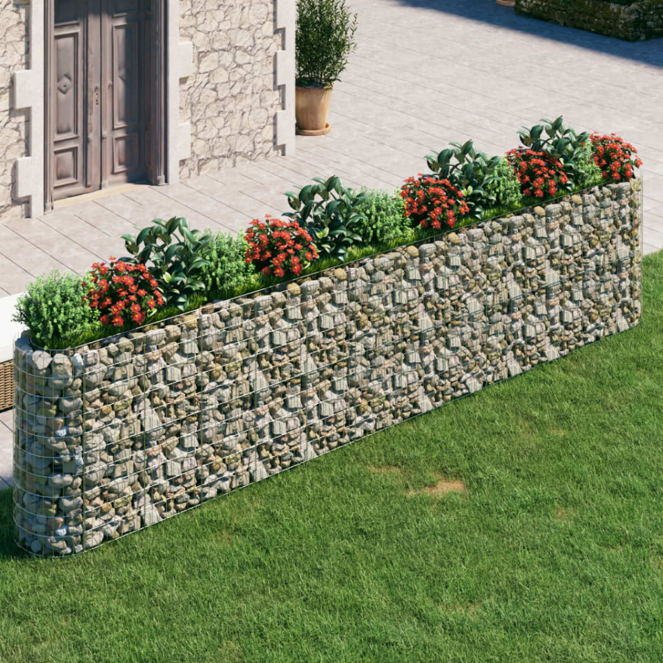 Strat înălțat gabion, 470x50x100 cm, fier galvanizat