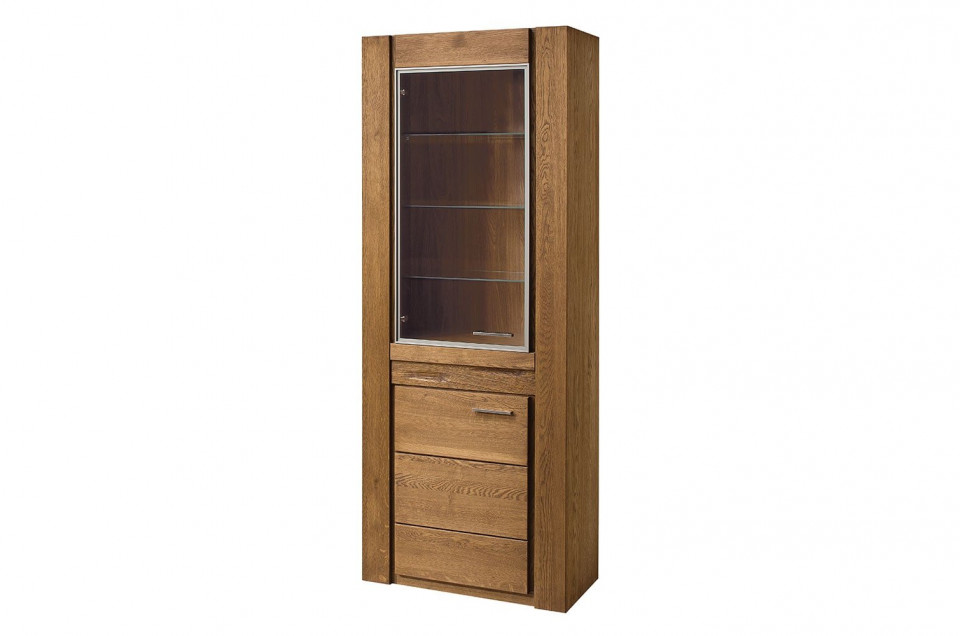 Velvet 10 vitrina stânga cu 2 uși 75x200x42 stejar rustic