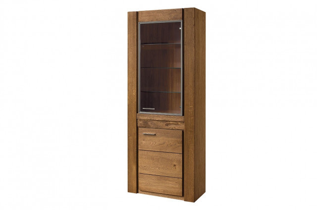Velvet 11 vitrina cu 2 usi dreapta 75x200x42 stejar rustic