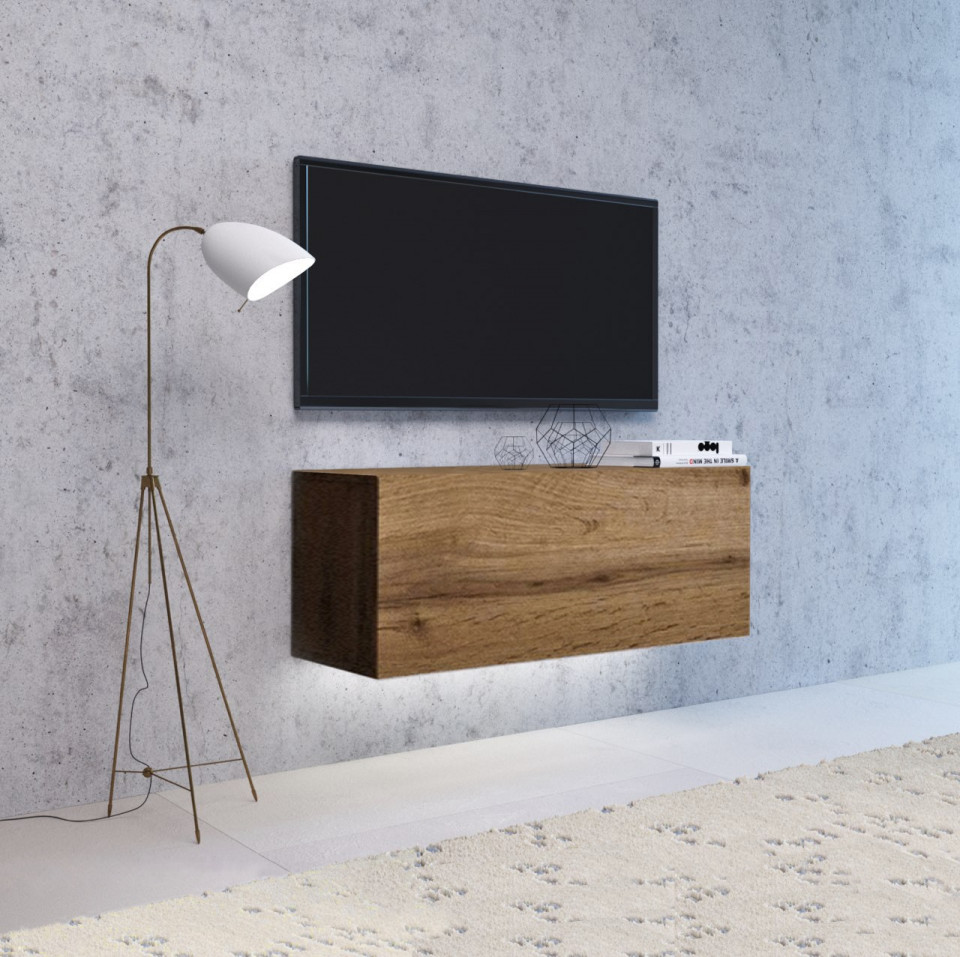 VIVO 01 TV STAND + LED OAK wotan casapractica.ro