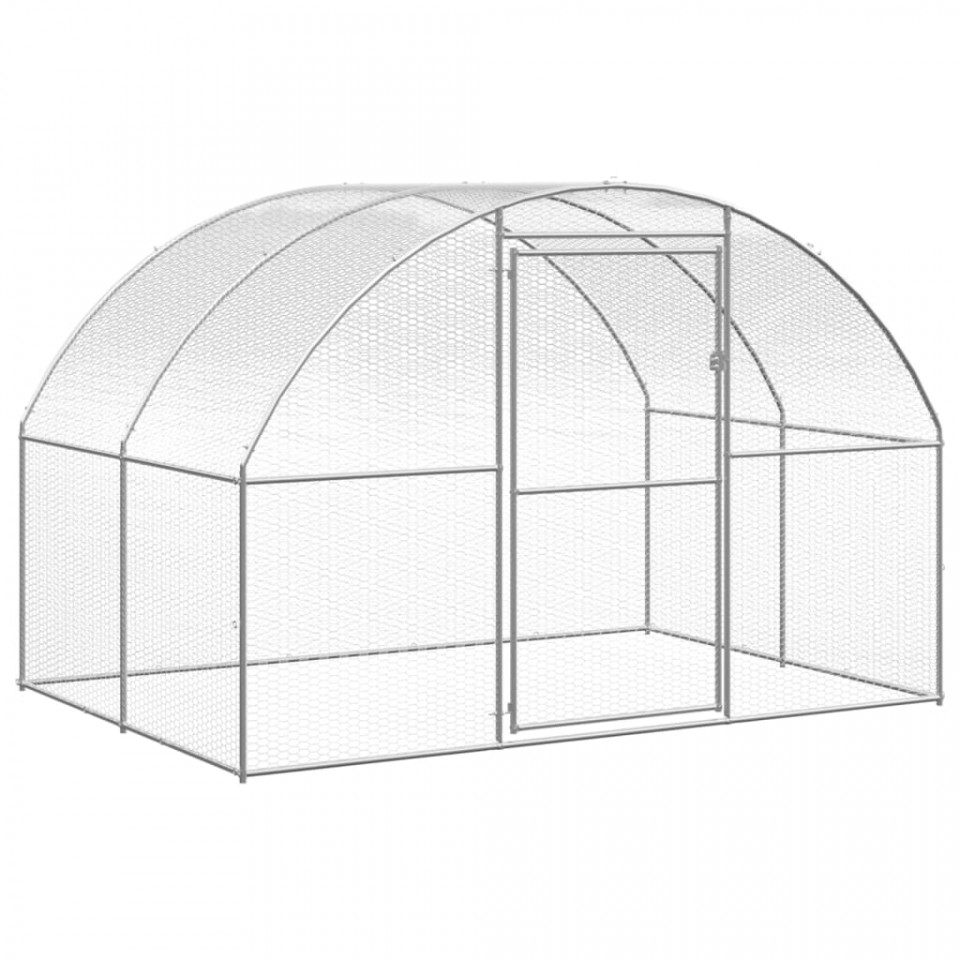 Volieră de păsări pentru exterior, 3x2x2 m, oțel galvanizat