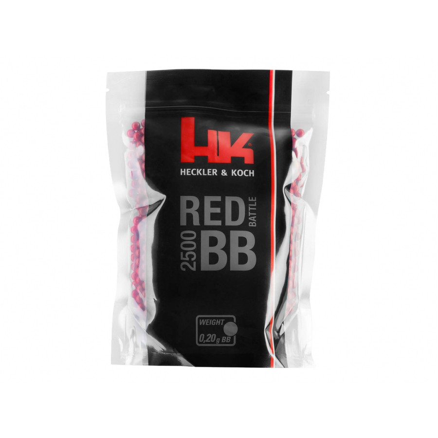 Punga bile airsoft Heckler & Koch Red Battle 0,2 g calibrul 6 mm , set 2500 buc