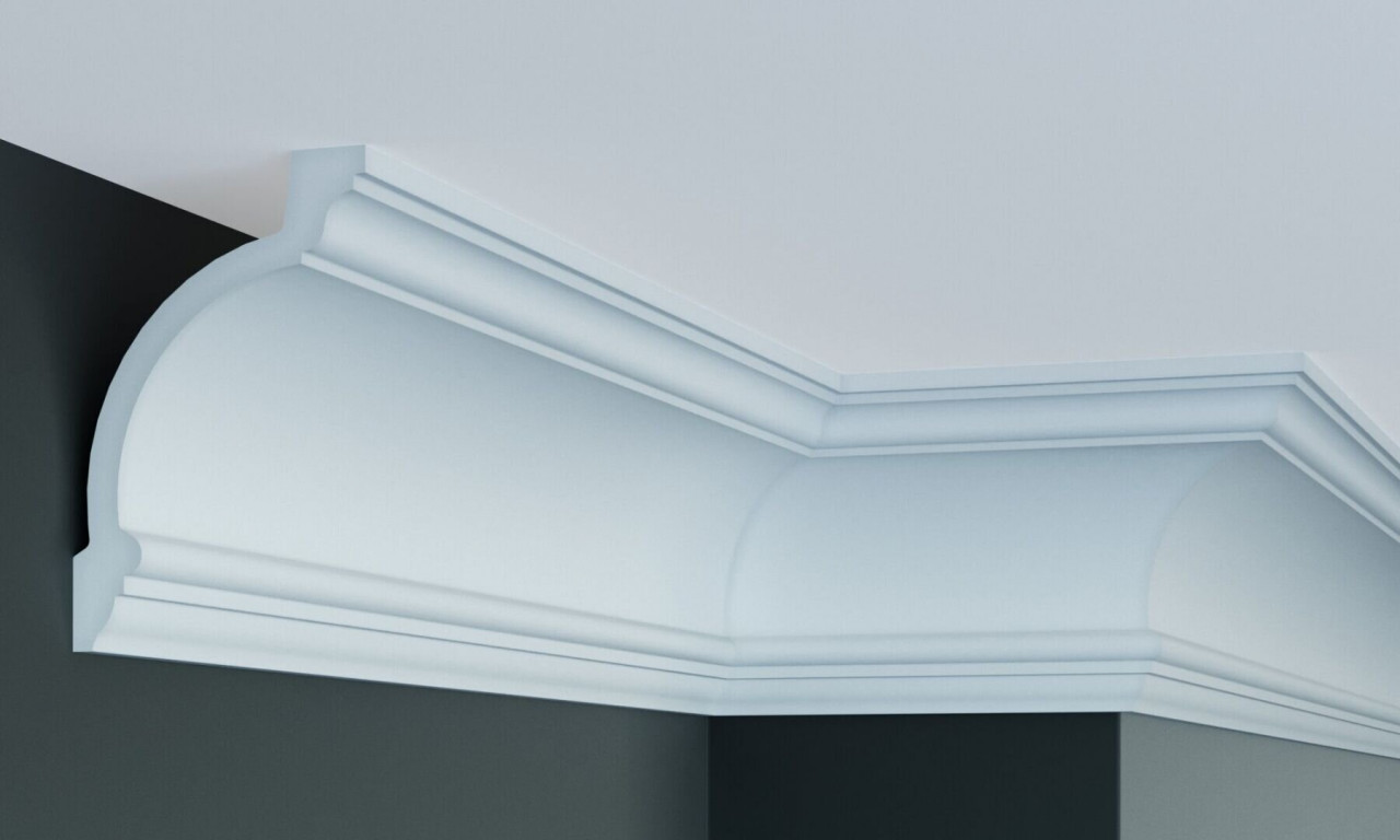 Cornisa decorativa din poliuretan Flexibil P833F - 10.2x15.5x200 cm