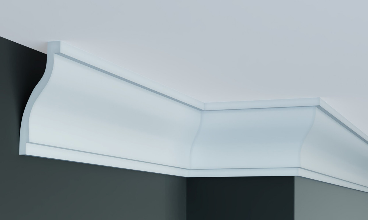 Cornisa decorativa din poliuretan Flexibil P918F - 13.1x5.9x200 cm