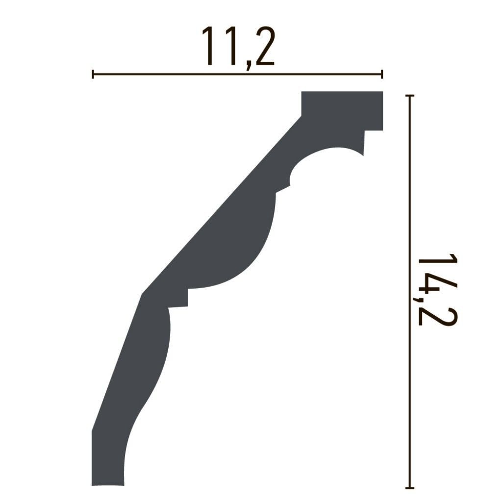 Cornisa decorativa din poliuretan P804 - 14.2x11.2x200 cm