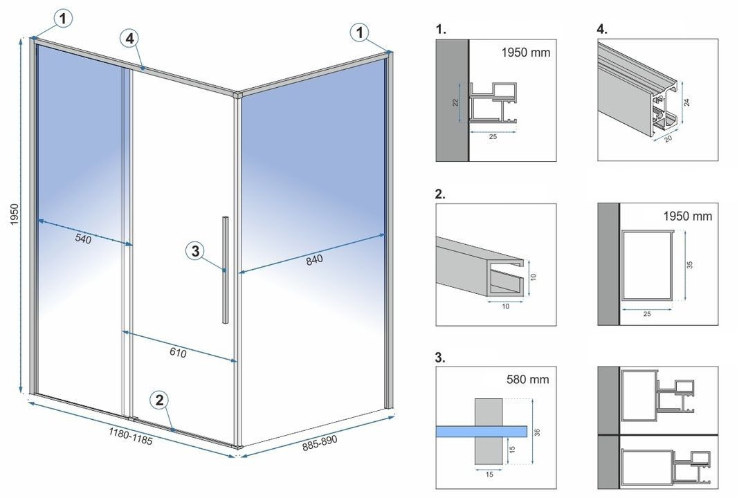 Cabina de dus dreptunghiulara Rea Solar cu usa glisanta 90x120 negru