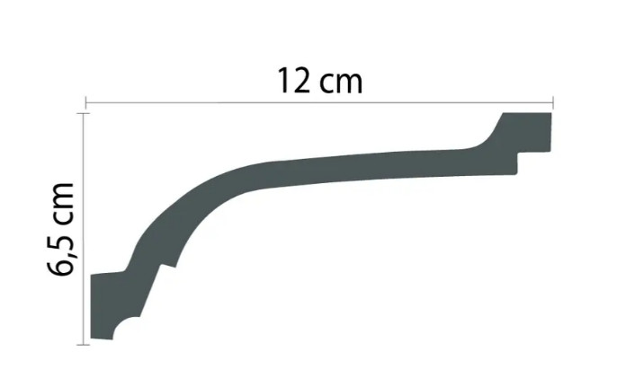 Cornisa decorativa din poliuretan P836 - 6.5x12x200 cm
