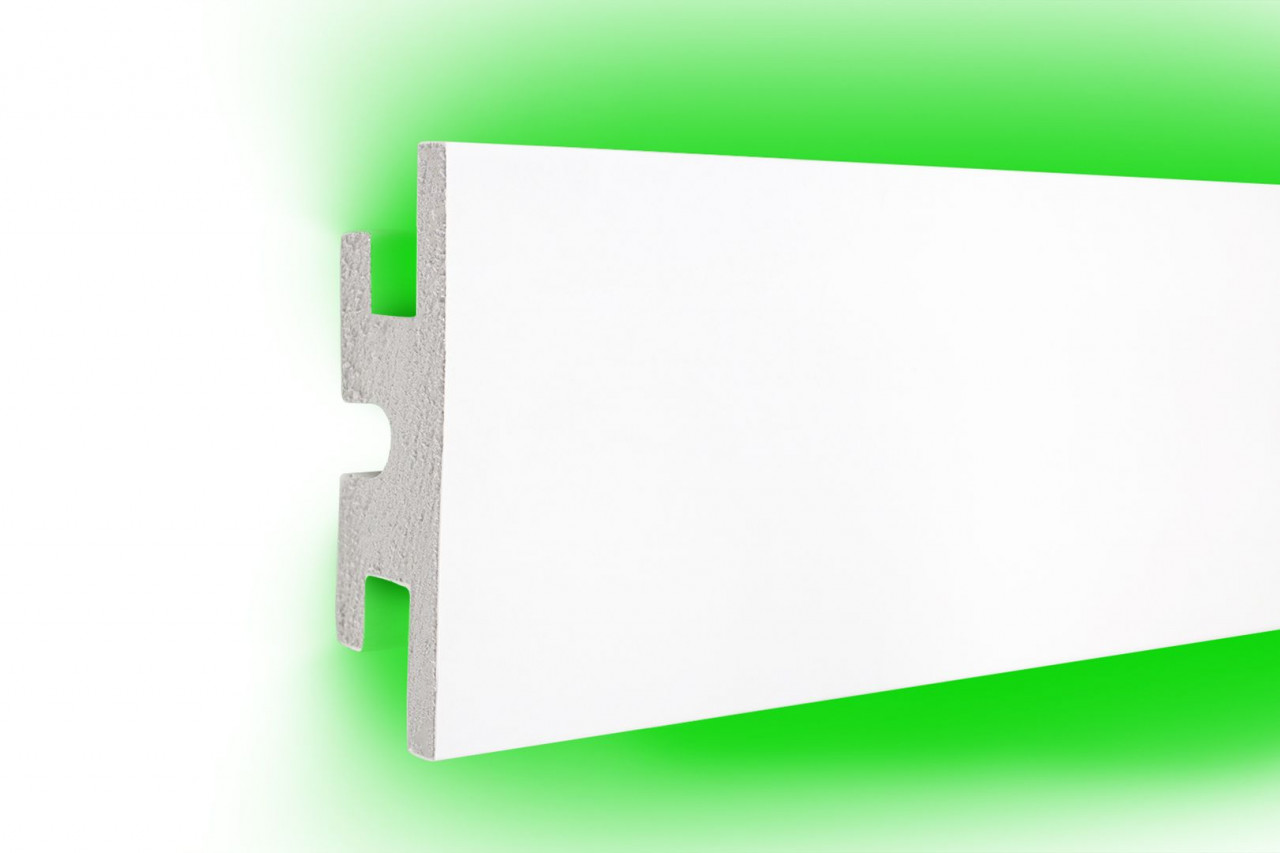 Profil pentru banda LED din polistiren extrudat acoperit cu rasina minerala KD302 - 12x4x115 cm