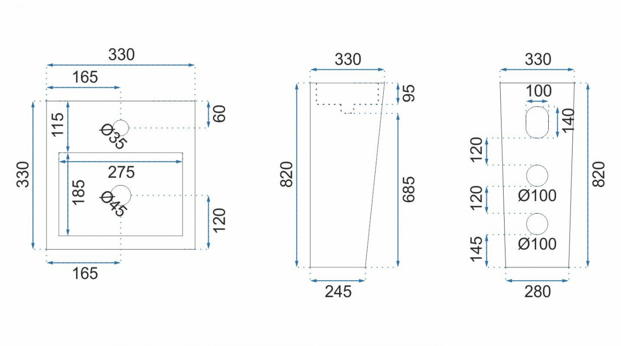 Lavoar freestanding Rea Kamila - 5 | YEO