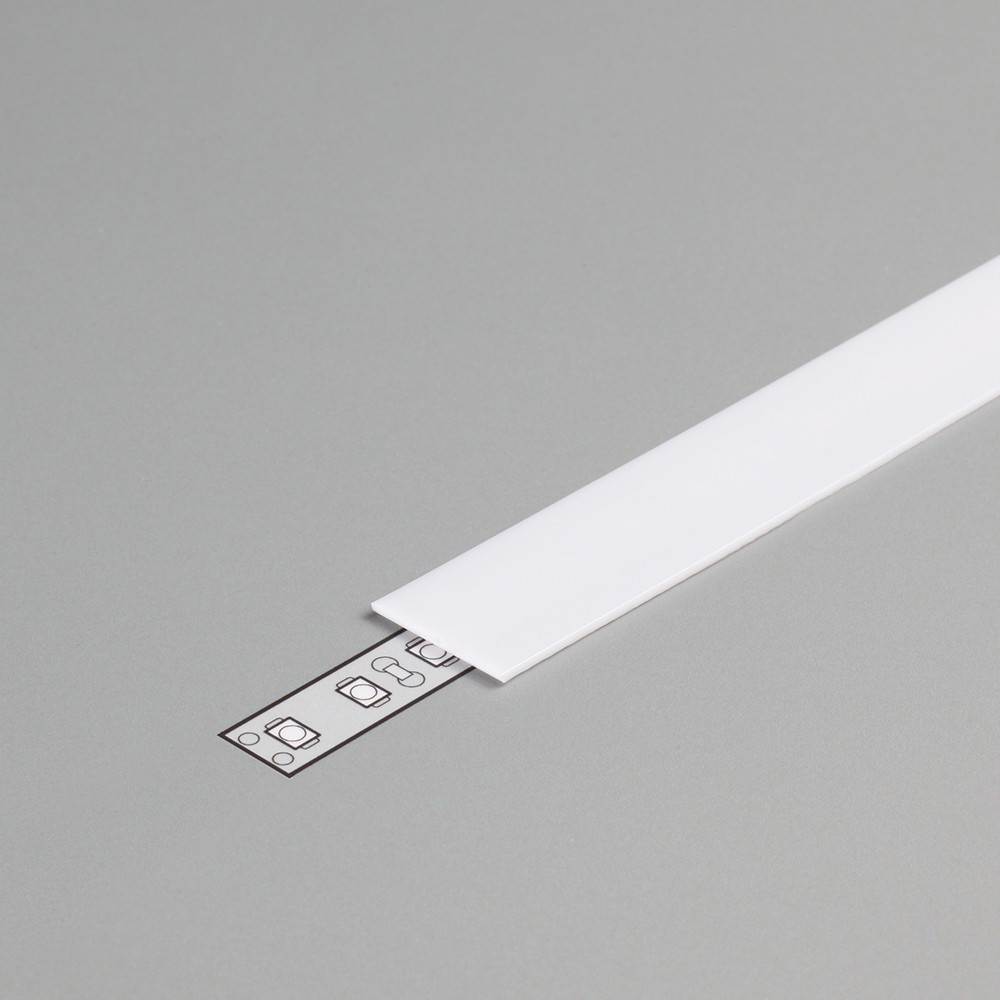 Difuzor de lumina LED din PVC, alb, 2.1x100 cm - 1 | YEO