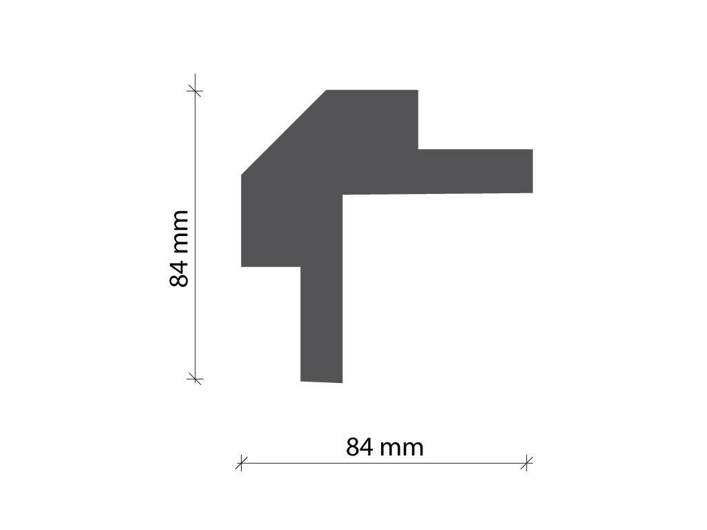 Profil pentru banda LED din polistiren extrudat acoperit cu rasina minerala KD503 - 8.4x8.4x115 cm - 2 | YEO