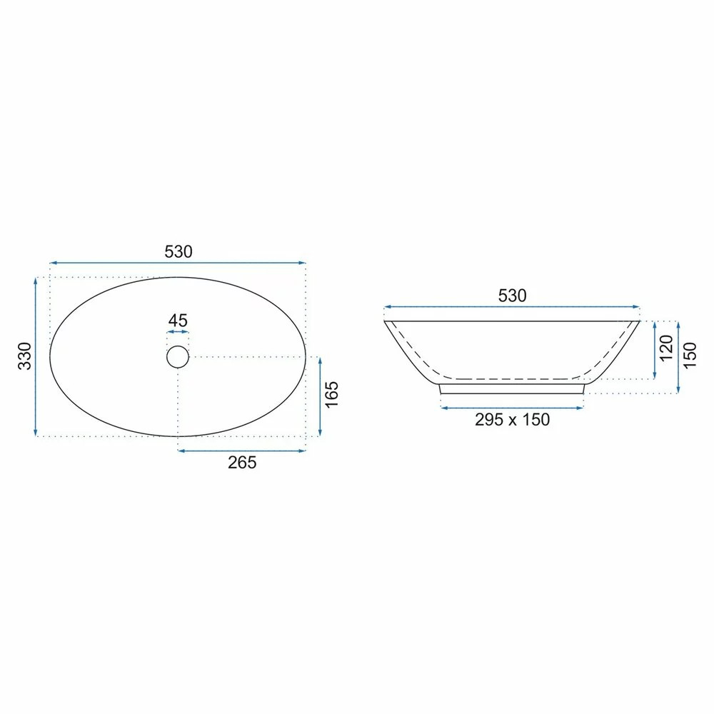 Lavoar pe blat Rea Pamela 53 cm - 5 | YEO