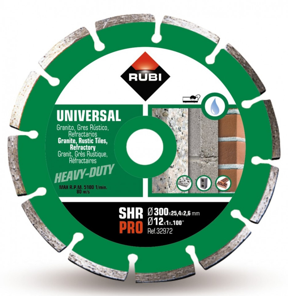 Disc diamantat pt. materiale de constructii 300mm, SHR 300 Pro – RUBI-32972 300 imagine 2022