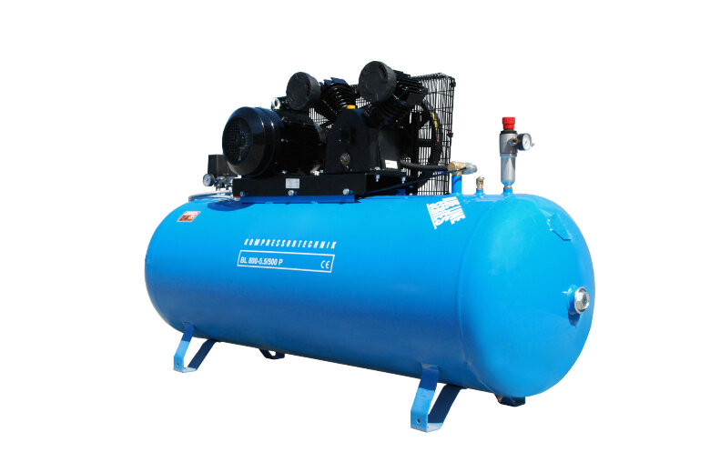 Compresor cu piston – Blue Line 5,5kW, 800 L/min – Rezervor 500 Litri – WLT-BLU-800-5.5/500 criano.com