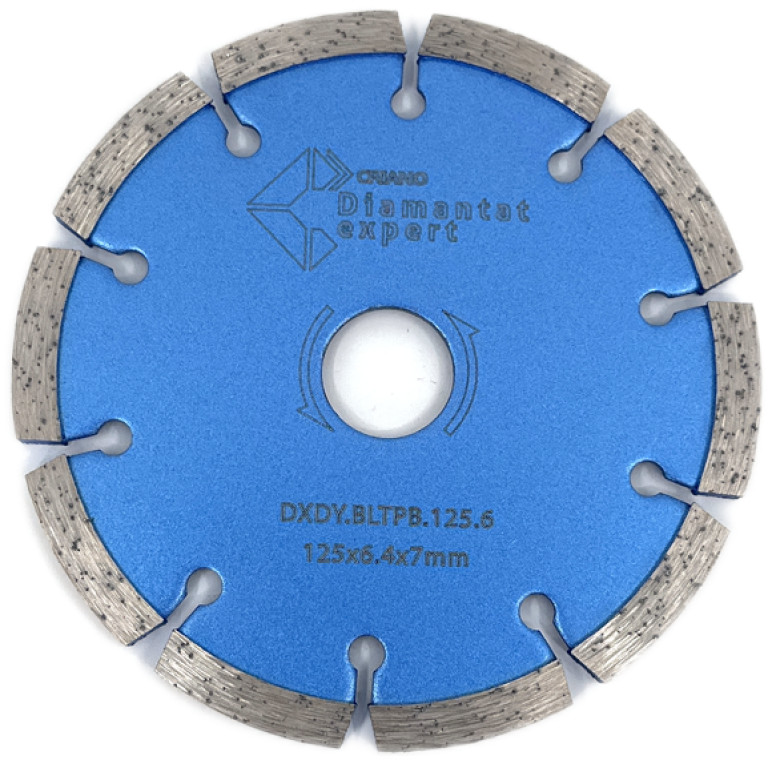 Disc diamantat pentru taiere de rosturi de dilatare in Beton si Sapa 125×22,2mm cu grosime de 6,4mm Standard Profesional – BlueLine – DXDY.ROST.125.6 125x222mm imagine noua