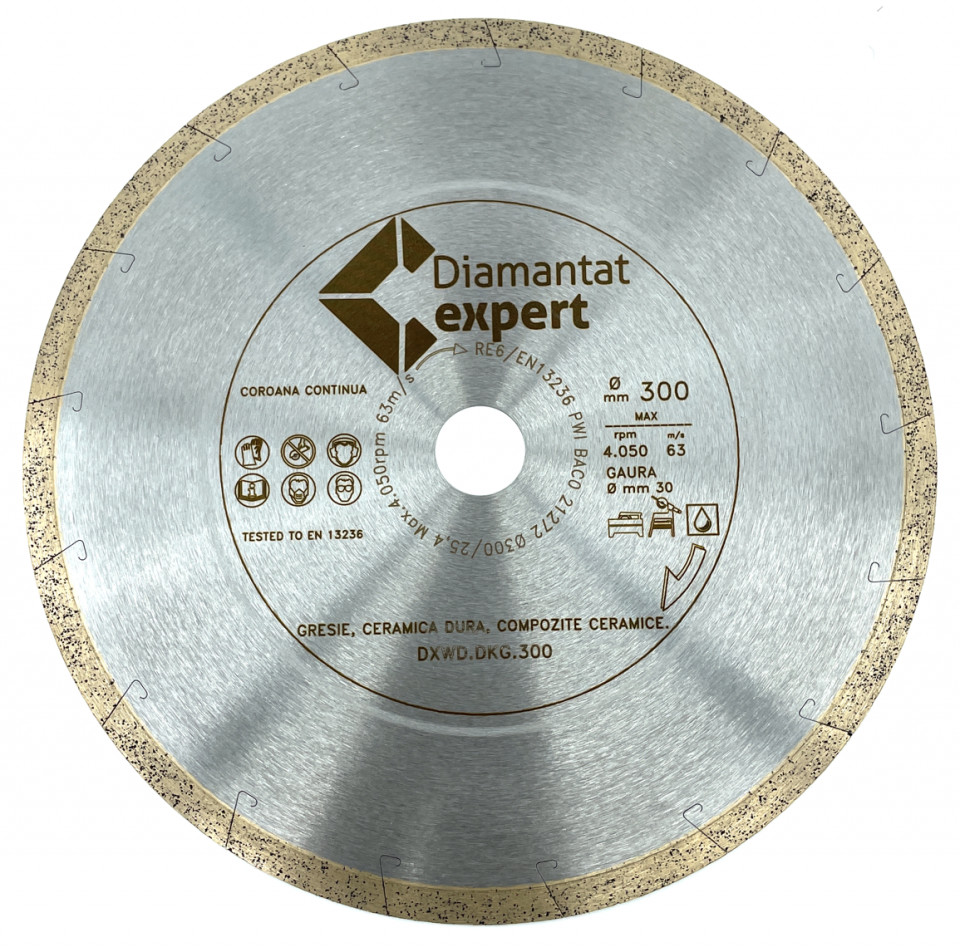 Disc DiamantatExpert pt. Ceramica dura, portelan pt. terase gros 250mm Ultra Premium – DXWD.DKG.250 250mm imagine noua