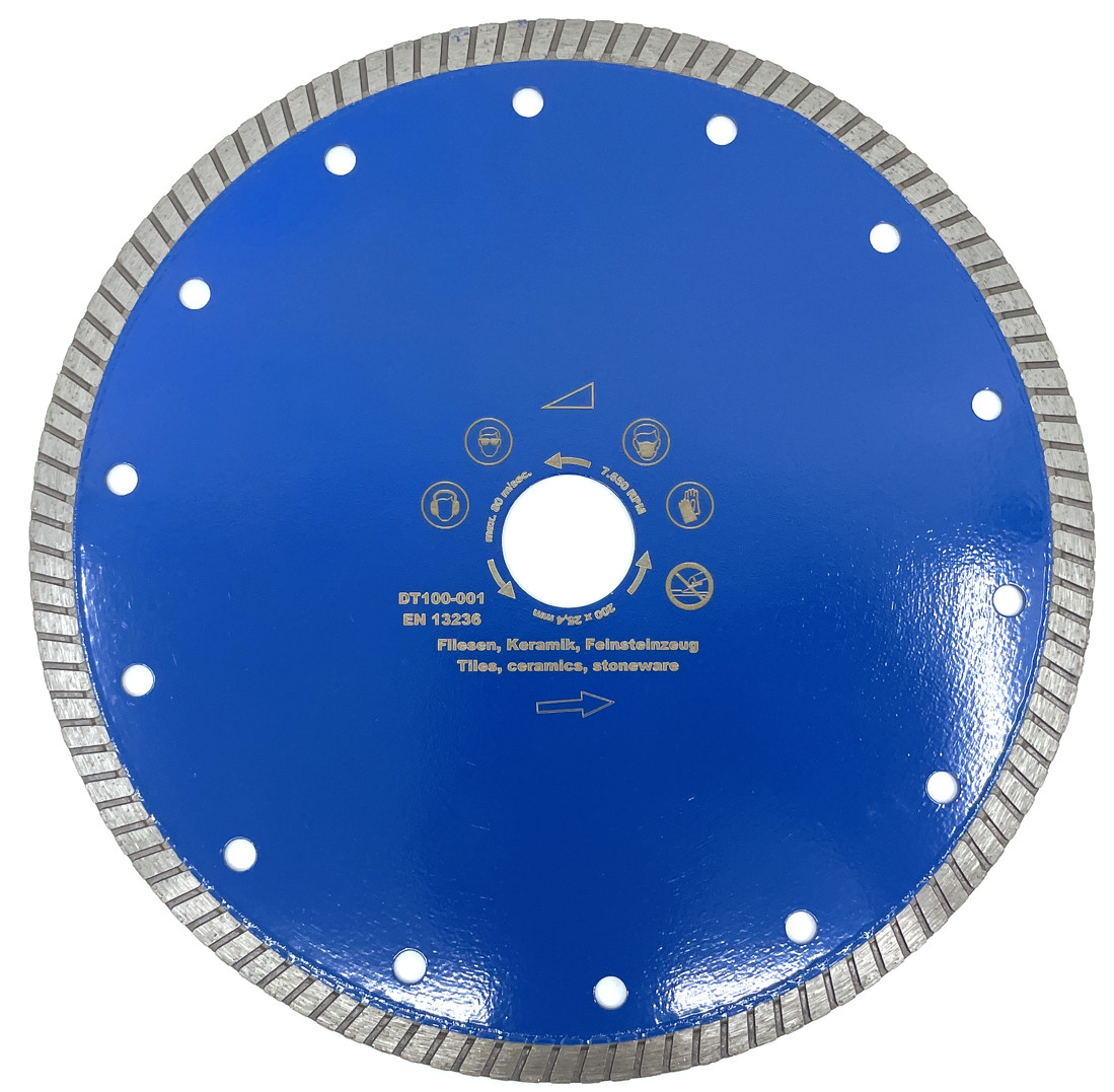 Disc DiamantatExpert pt. Gresie ft. dura, Portelan dur, Granit- Turbo 200mm Super Premium – DXDH.3957.200 (Diametru disc, Ø interior: 25,4mm) 200mm