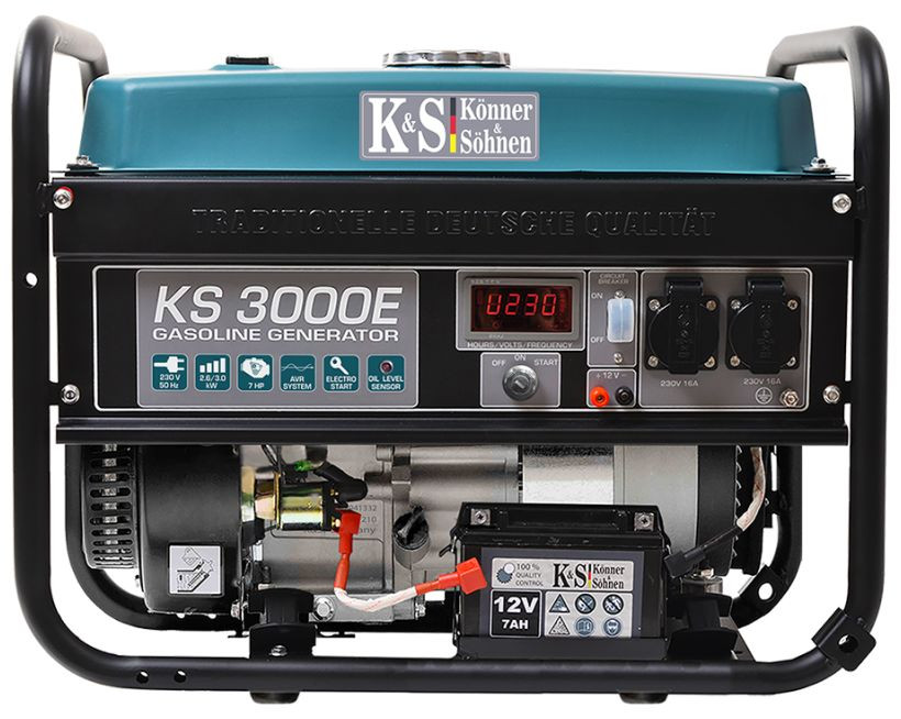 Generator de curent 3 kW benzina PRO – Konner & Sohnen – KS-3000E benzina imagine noua