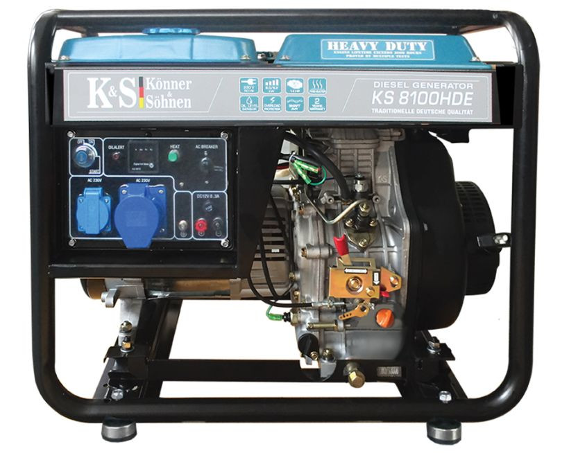 Generator de curent 6.5 kW diesel – Heavy Duty – Konner & Sohnen – KS-8100DE-HD criano.com