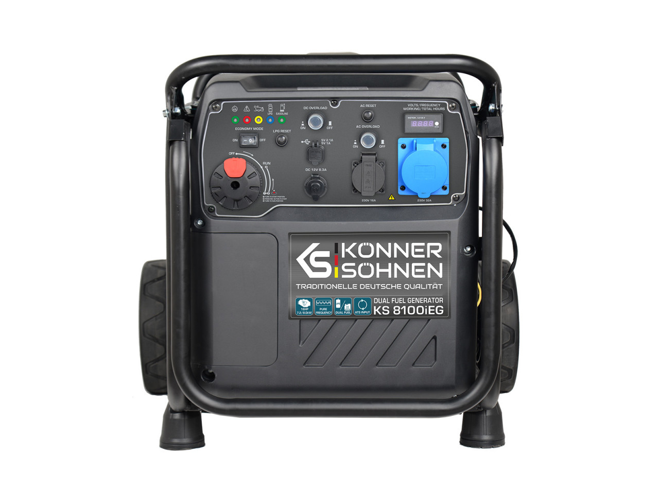 Generator de curent 8 kW inverter – HIBRID (GPL + benzina) – Konner & Sohnen – KS-8100iEG (GPL