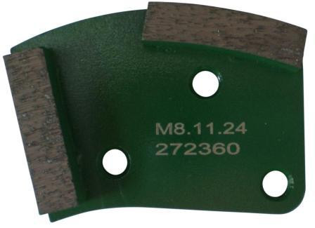 Placa cu segmenti diamantati pt. slefuire pardoseli – segment dur (verde) – # 16 – prindere M8 – DXDH.8508.11.21 criano.com