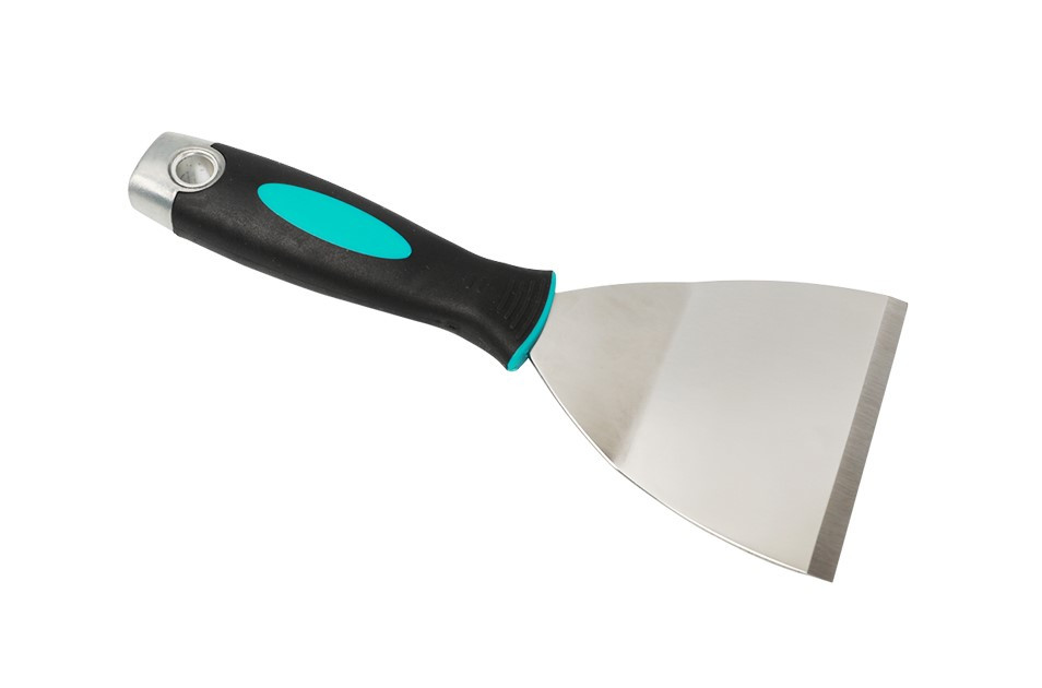 Spatula pentru indepartare placi 100mm cu capat metalic pentru lovire cu ciocanul, maner soft-grip – BIHUI-TRSC4 100mm imagine noua