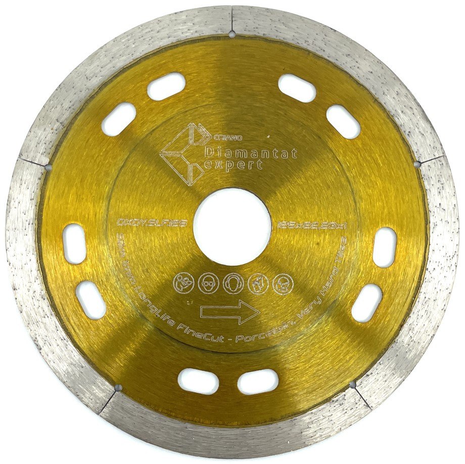 Disc DiamantatExpert pt. Taieri Extra Fine in Portelan Dur 125×22.2 (mm) Ultra Premium – DXDY.GOLDCUT.125 criano.com