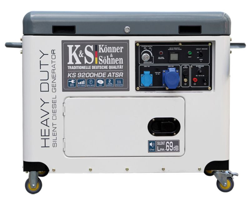 Generator de curent 6.8 kW diesel – Heavy Duty – insonorizat – Konner & Sohnen – KS-9200HDE-ATSR-Silent criano.com