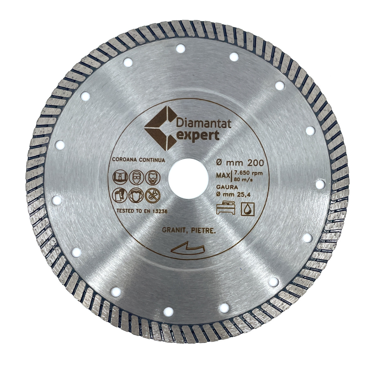 Disc DiamantatExpert pt. Piatra dura, Granit dur 200×25.4 (mm) Ultra Premium – DXWD.GC1.200.25 200x25.4