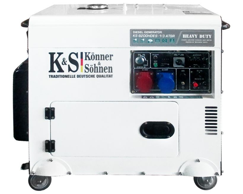 Generator de curent 7.5 kW diesel – Heavy Duty – insonorizat – Konner & Sohnen – KS-9200DE-1/3-HD-ATSR- Silent criano.com