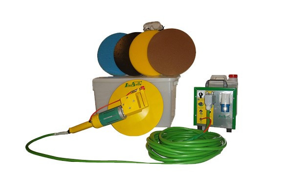 Drisca electrica – Finisare umeda tencuieli si gleturi mecanizate, pompa de apa incorporata + cutie de accesorii – LS-SV18 criano.com