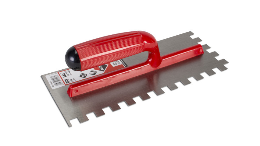 Gletiera dintata cu maner plastic 28cm, 12mm – RUBI-25907 12mm imagine noua