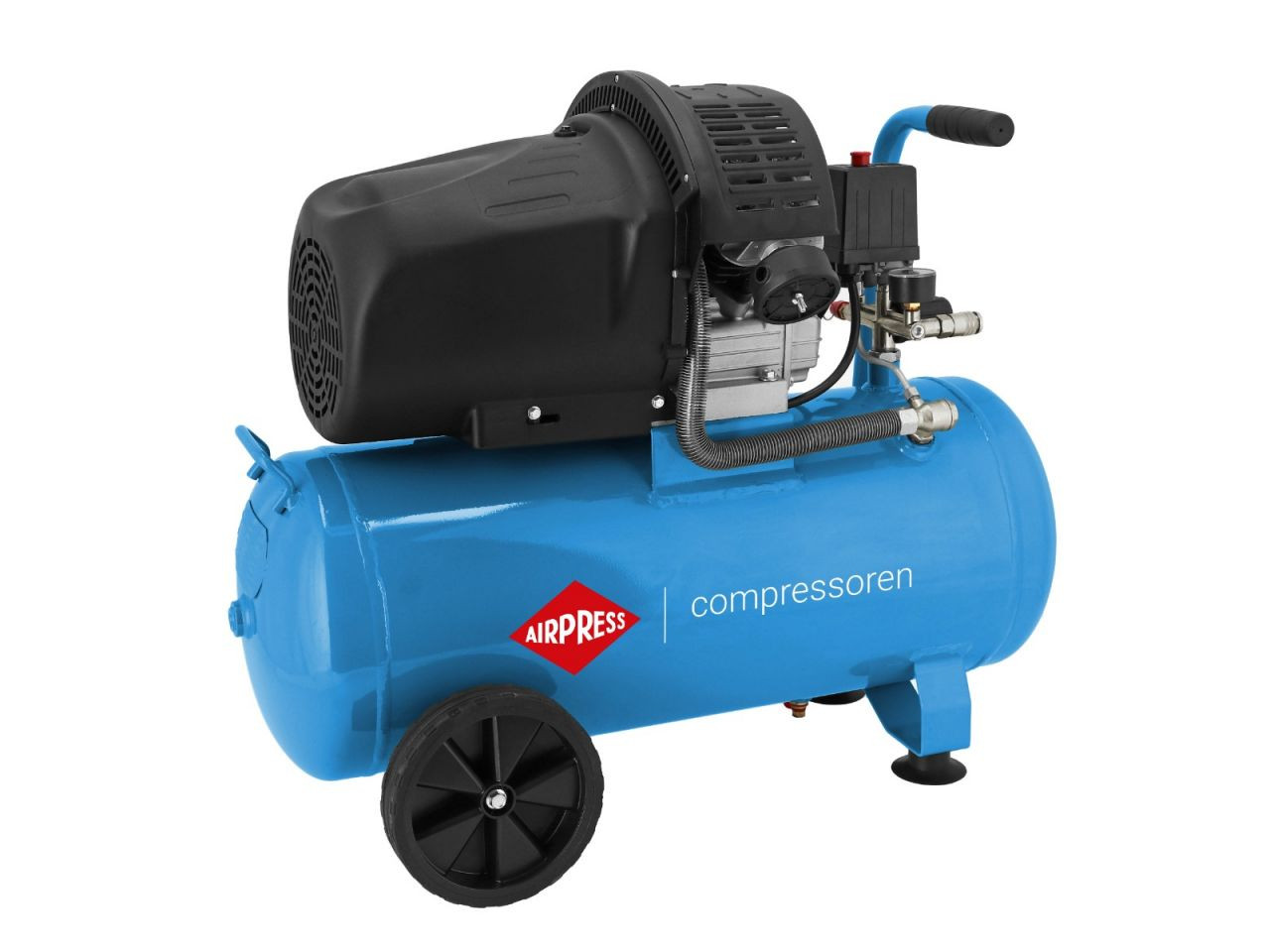 Compresor de aer profesional cu piston (cu accesorii) – Blue Series 2.2kW, 392L/min, 8 bari – Rezervor 50 Litri – AirPress-HL425/50-36888 -cu imagine noua