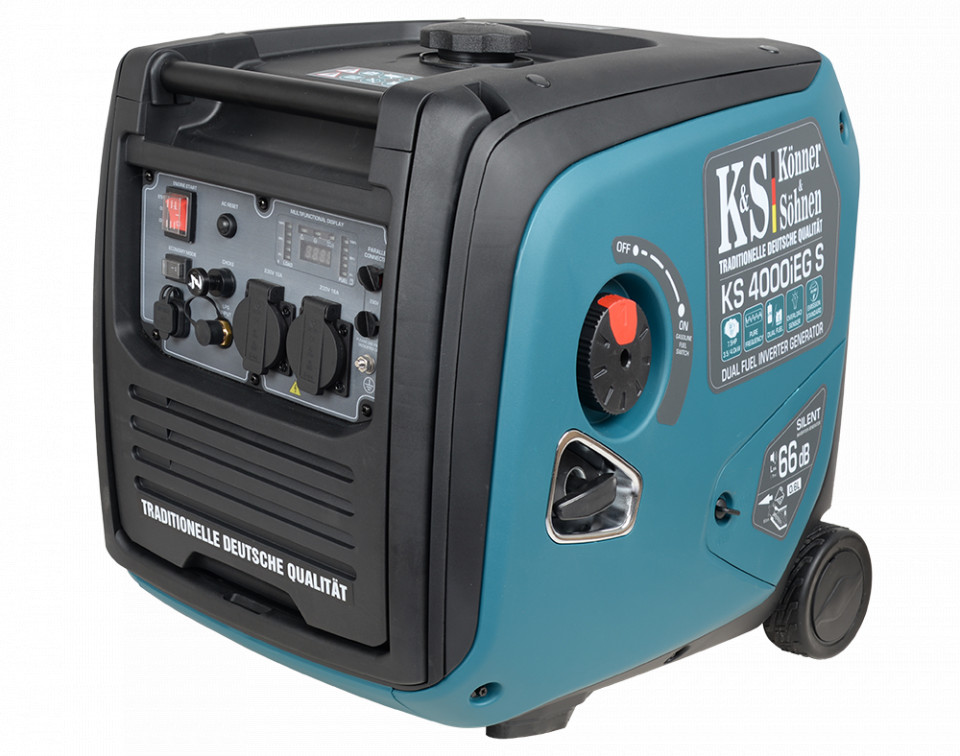 Generator de curent 4 kW inverter – HIBRID (GPL + benzina) – insonorizat – Konner & Sohnen – KS-4000iEG-S (GPL imagine noua