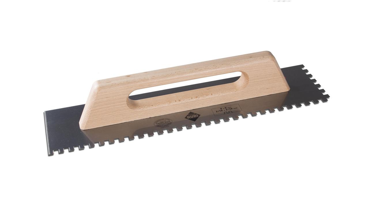 Gletiera dintata cu maner din lemn 48cm, 8mm – RUBI-65959 48cm imagine noua