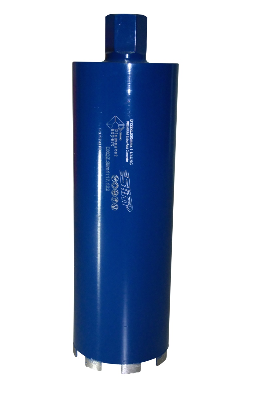 Carota diamantata segment Turbo Laser SLIM-Rapid pt. beton armat diam. 127 x 350 (mm) - Premium - DXQZ.Slim1117.127