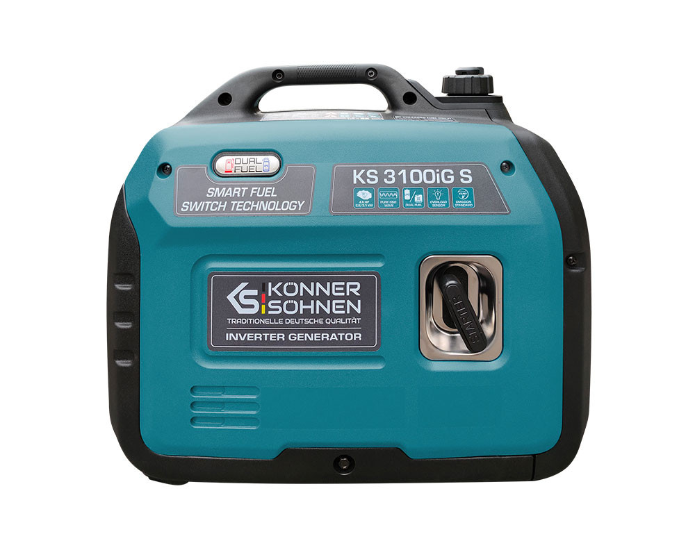 Generator de curent 3.1 kW inverter – HIBRID (GPL + benzina) – insonorizat – Konner & Sohnen – KS-3100iG-S (GPL
