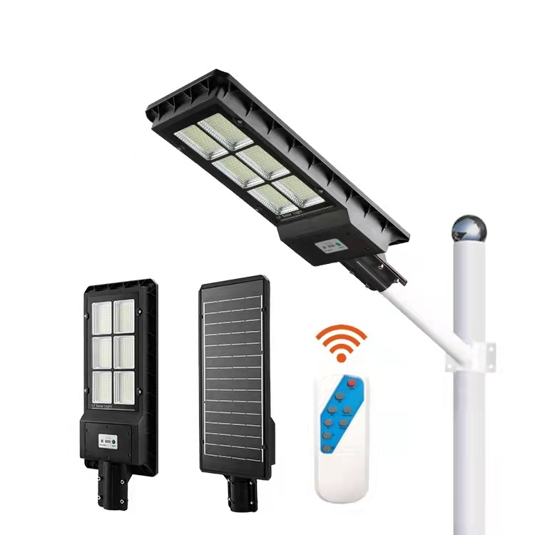 lampi solare stradale SET 2 LAMPI SOLARE STRADALE 300W - 6 PANOURI LED