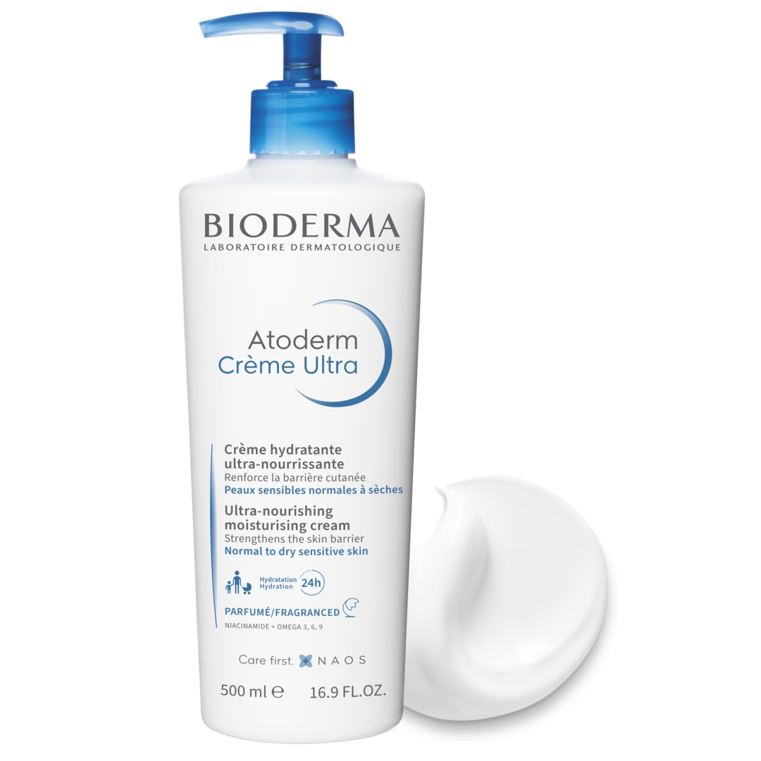 Crema hidratanta parfumata pentru fata si corp Atoderm Ultra, parfum discret, 500 ml, Bioderma